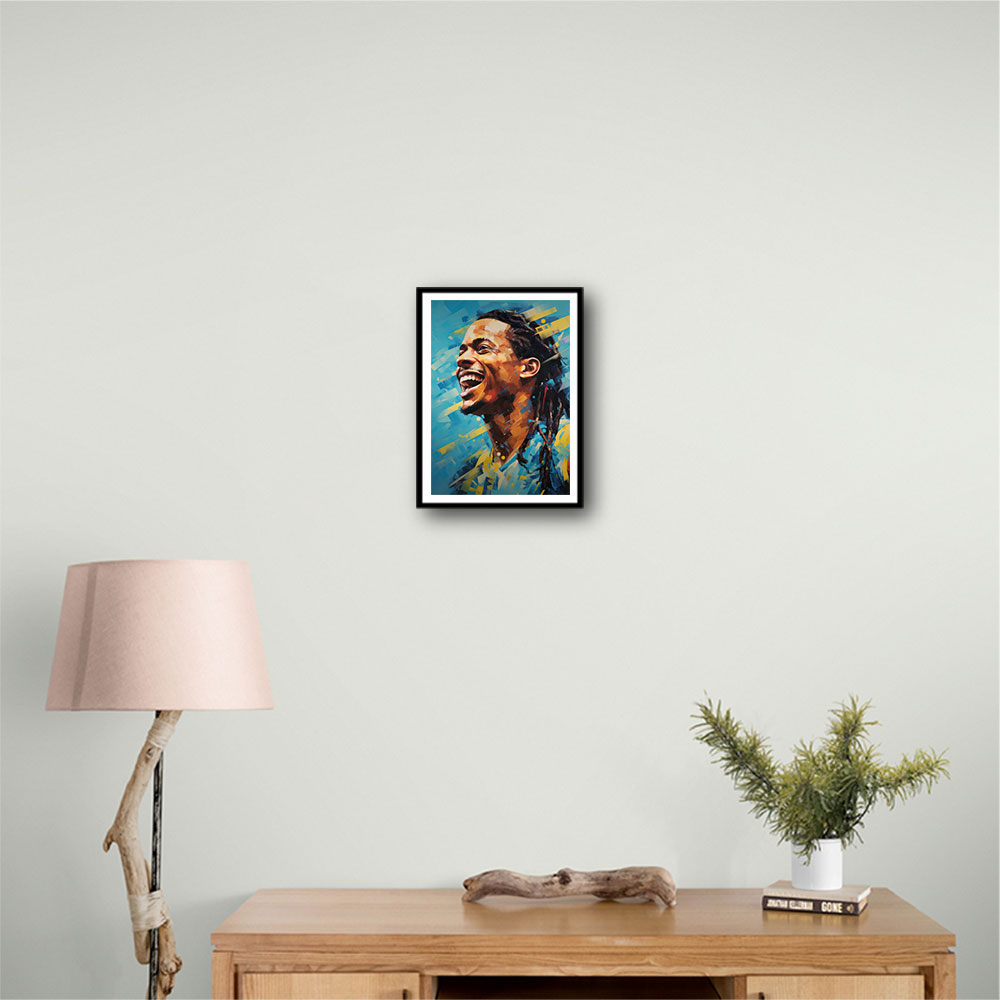 Ronaldinho Abstract Portrait 2 Wall Art