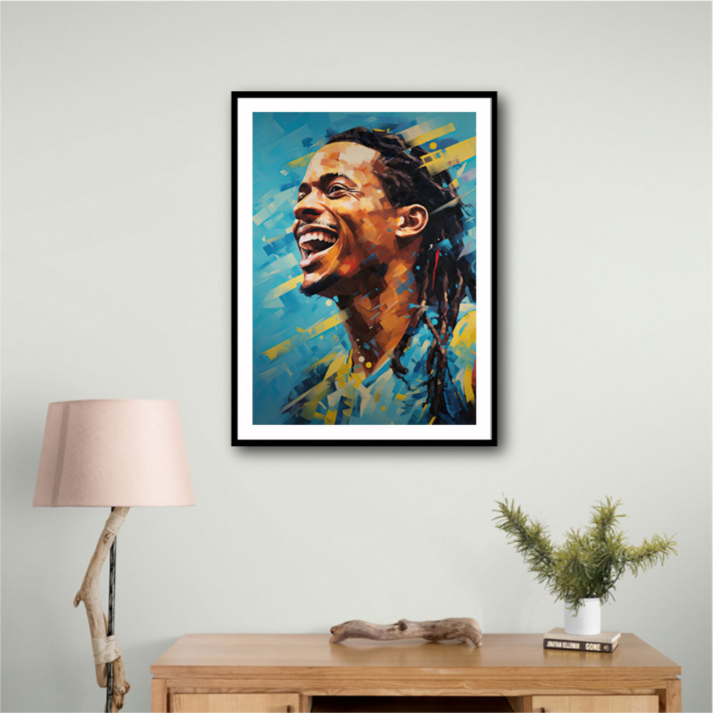 Ronaldinho Abstract Portrait 2 Wall Art