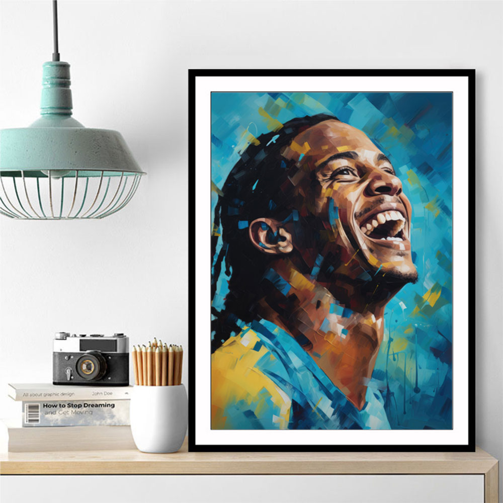 Ronaldinho Abstract Portrait 3 Wall Art