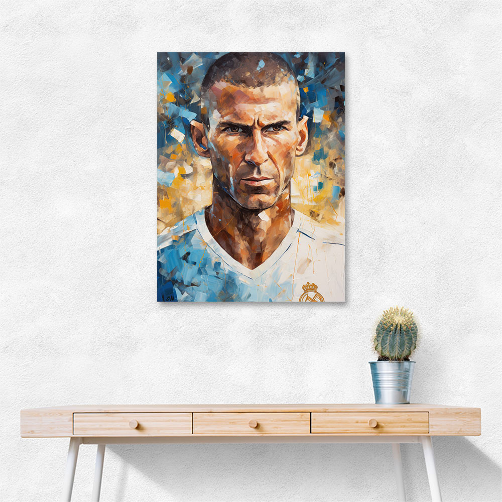 Zinedine Zidane Abstract Portrait Wall Art