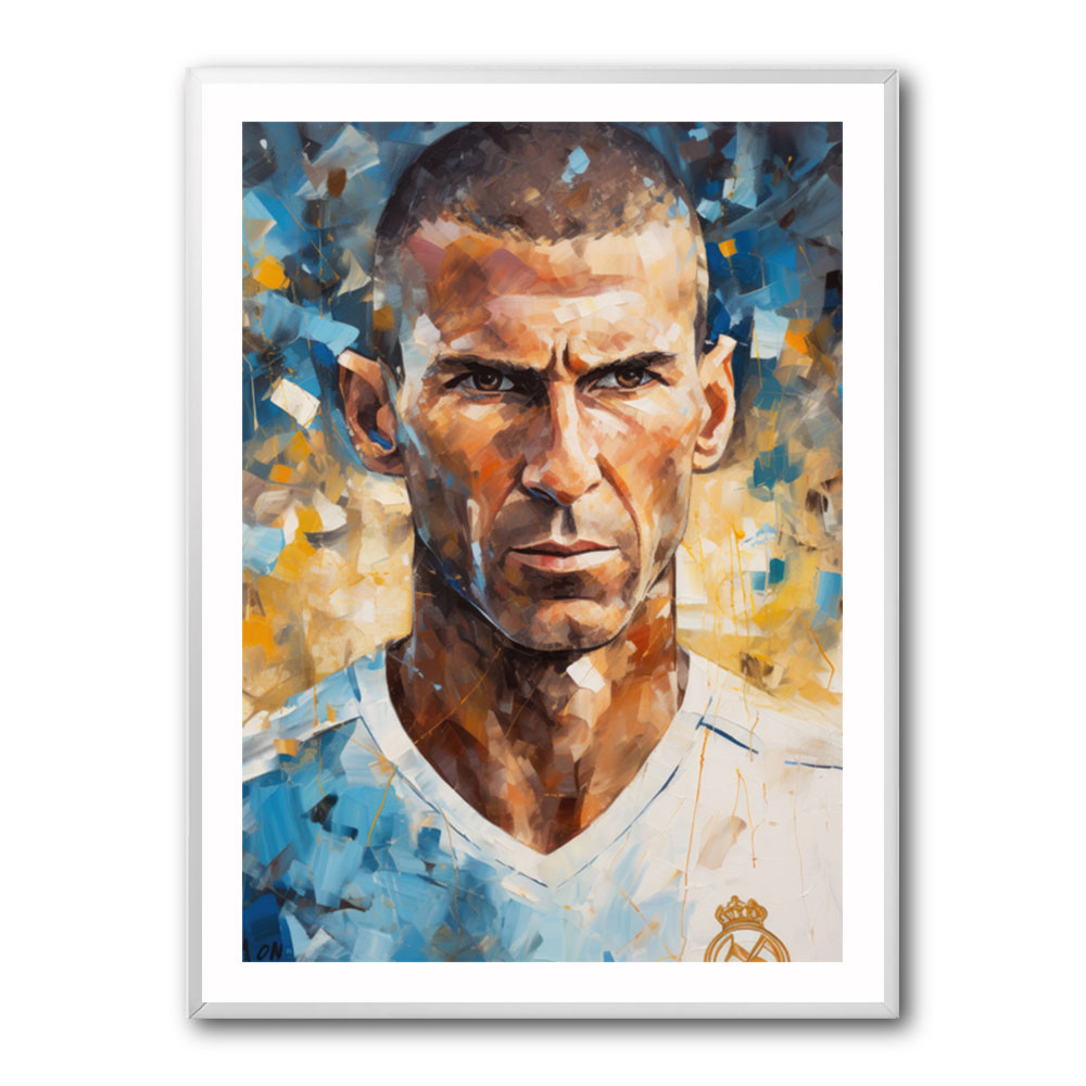 Zinedine Zidane Abstract Portrait Wall Art