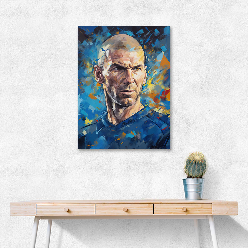 Zinedine Zidane Abstract Portrait 2 Wall Art