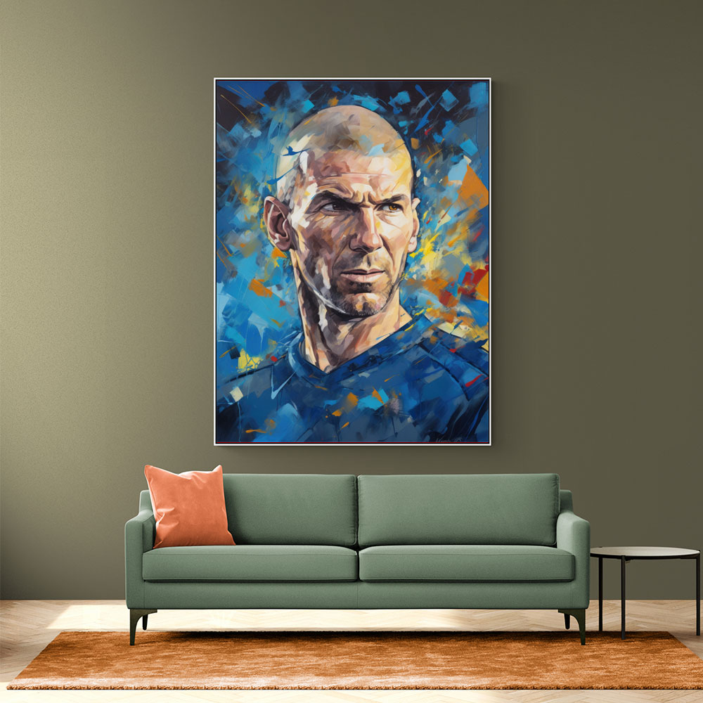 Zinedine Zidane Abstract Portrait 2 Wall Art