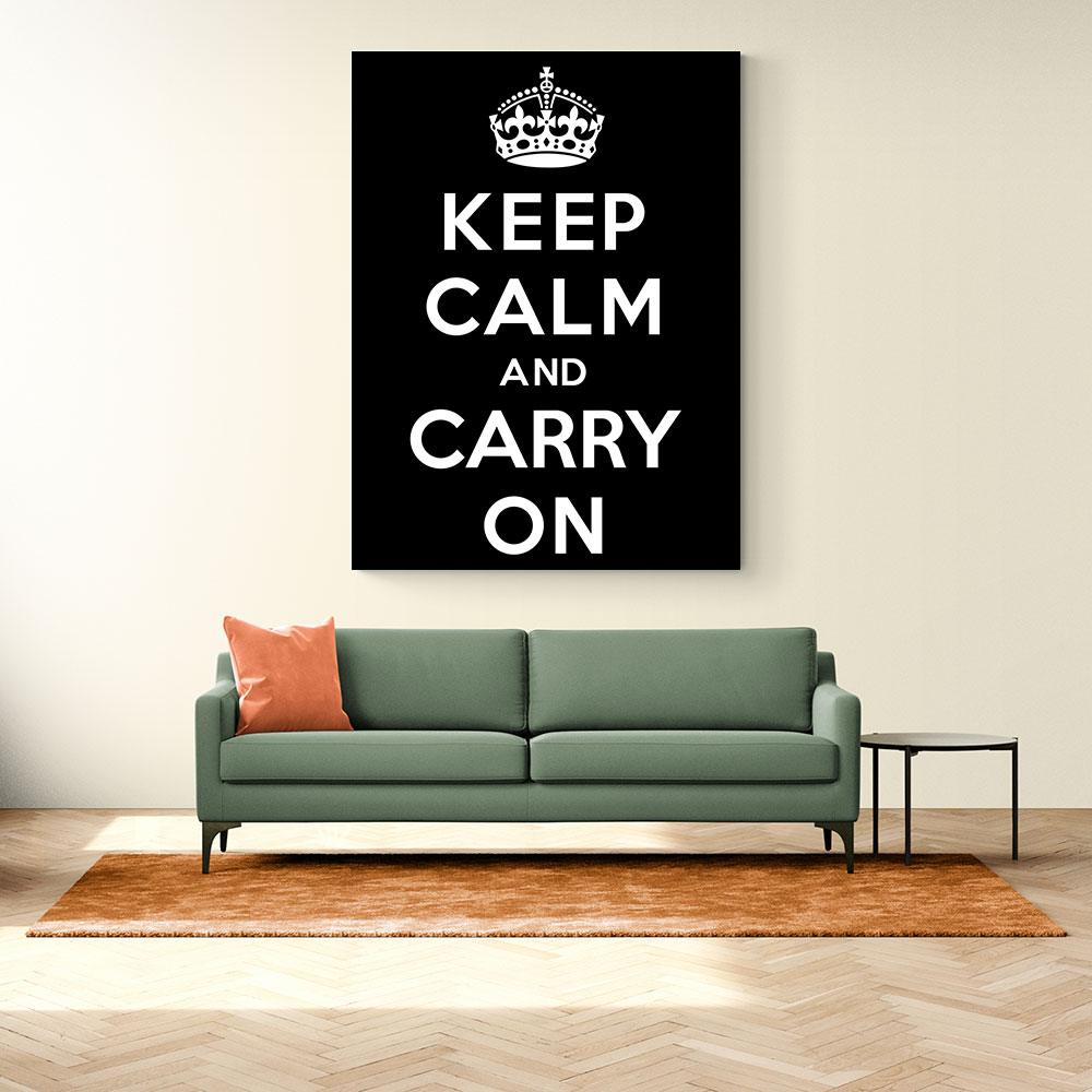 Keep Calm and Carry On - Black