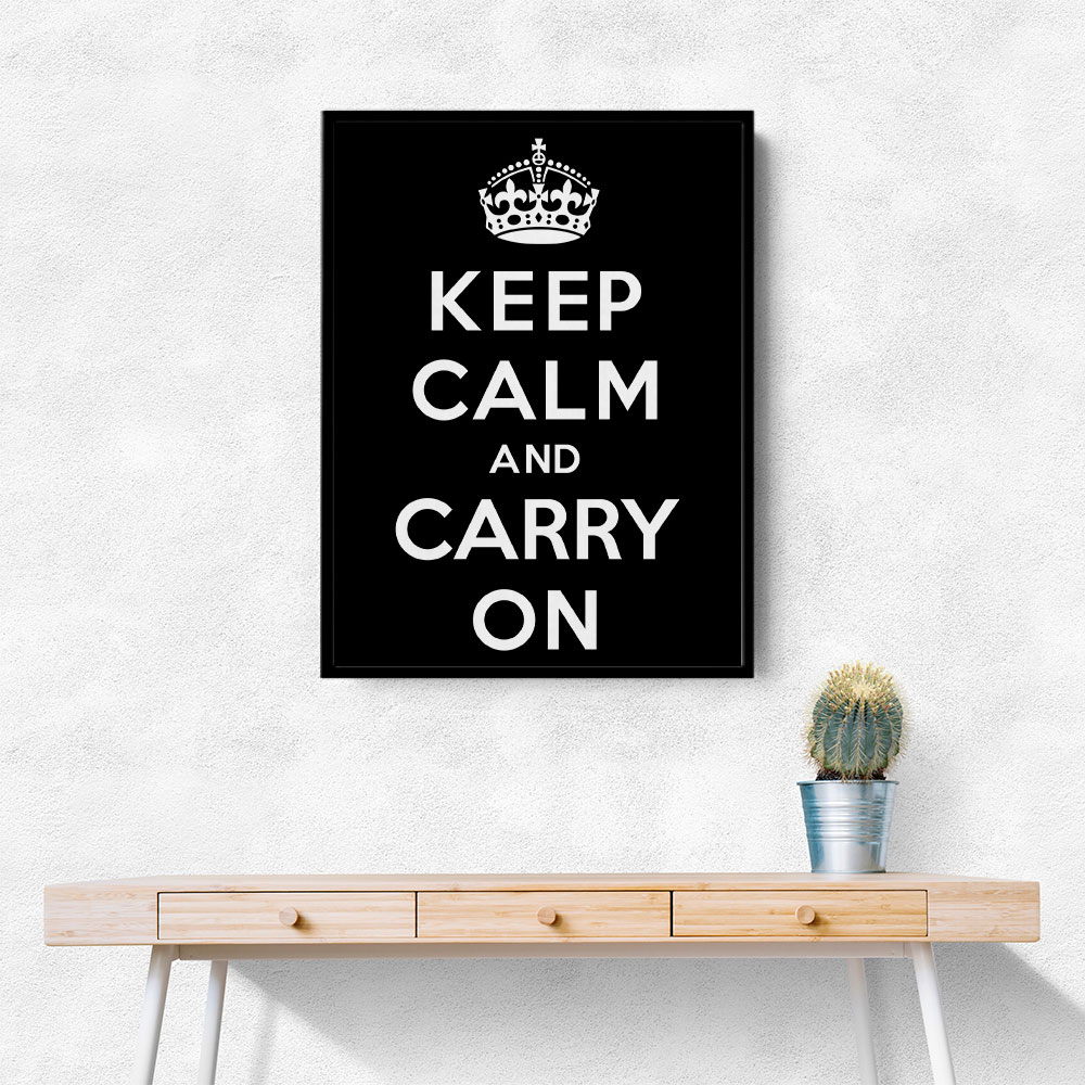 Keep Calm and Carry On - Black