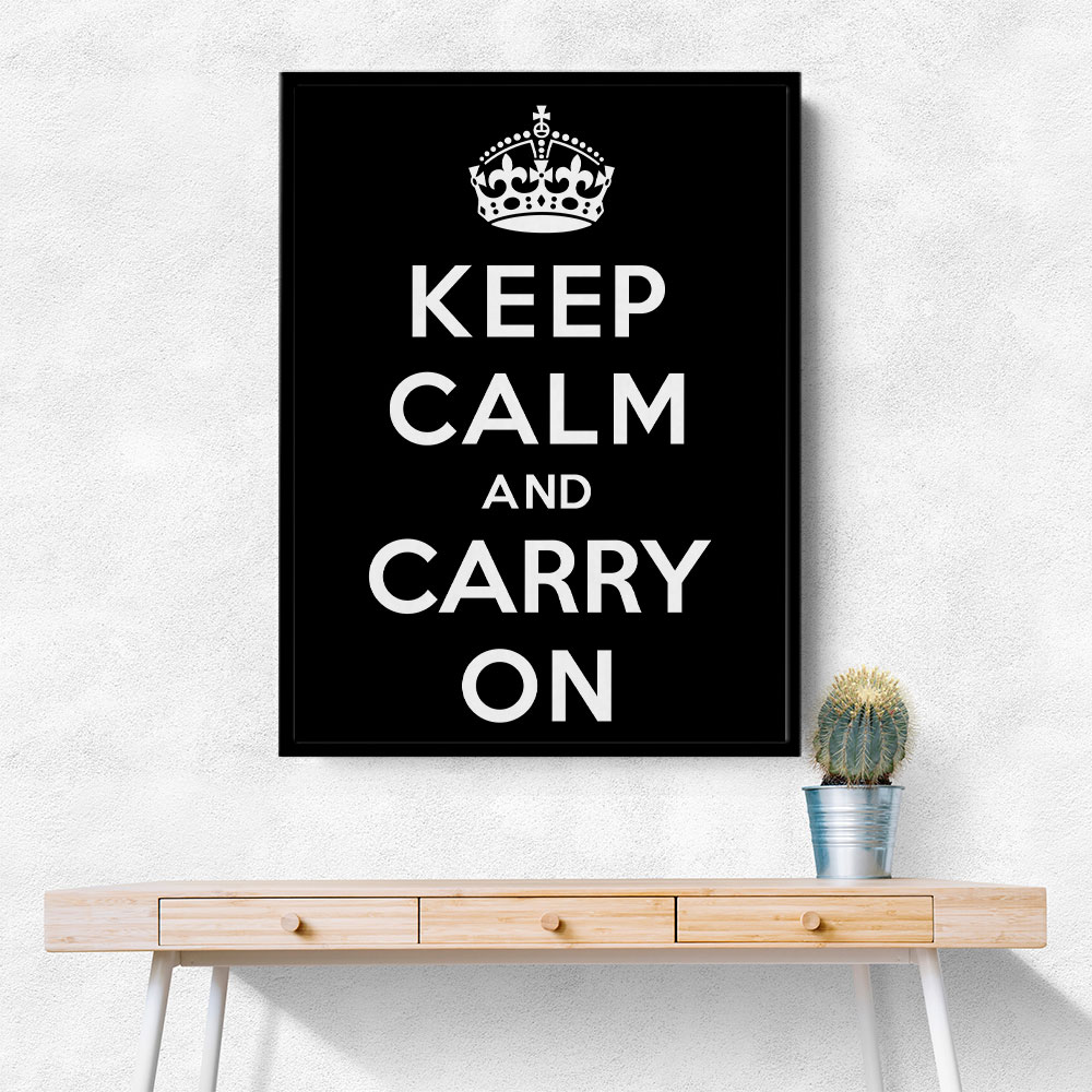 Keep Calm and Carry On - Black