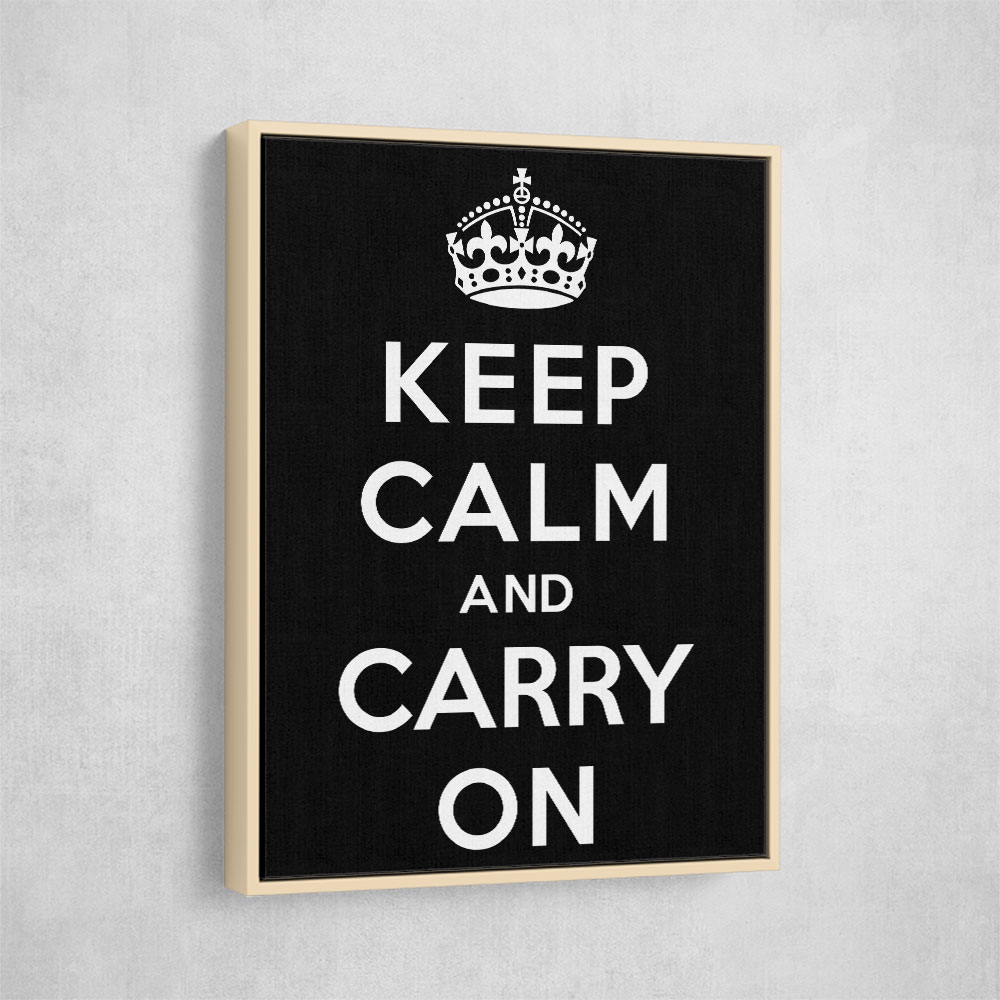 Keep Calm and Carry On - Black