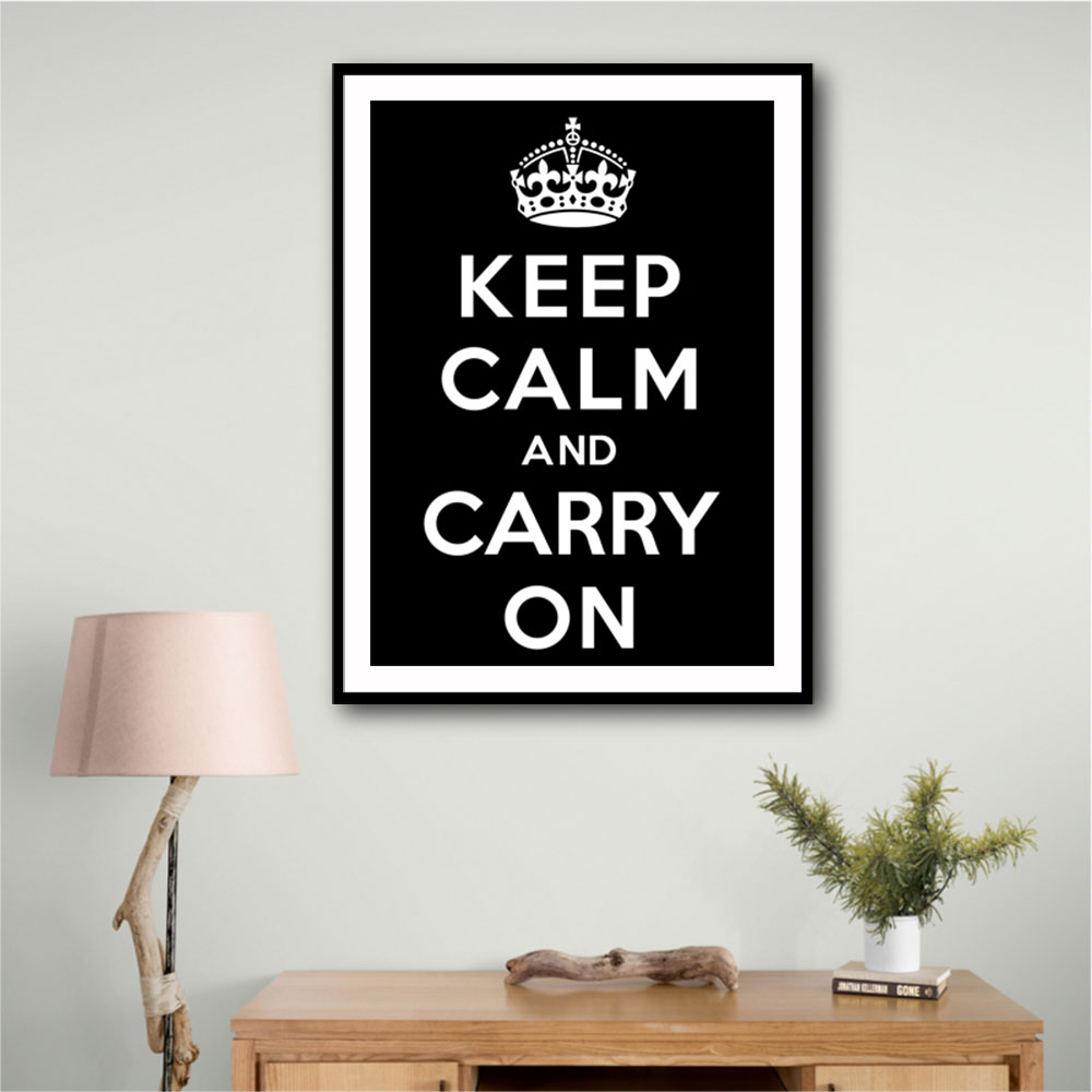 Keep Calm and Carry On - Black