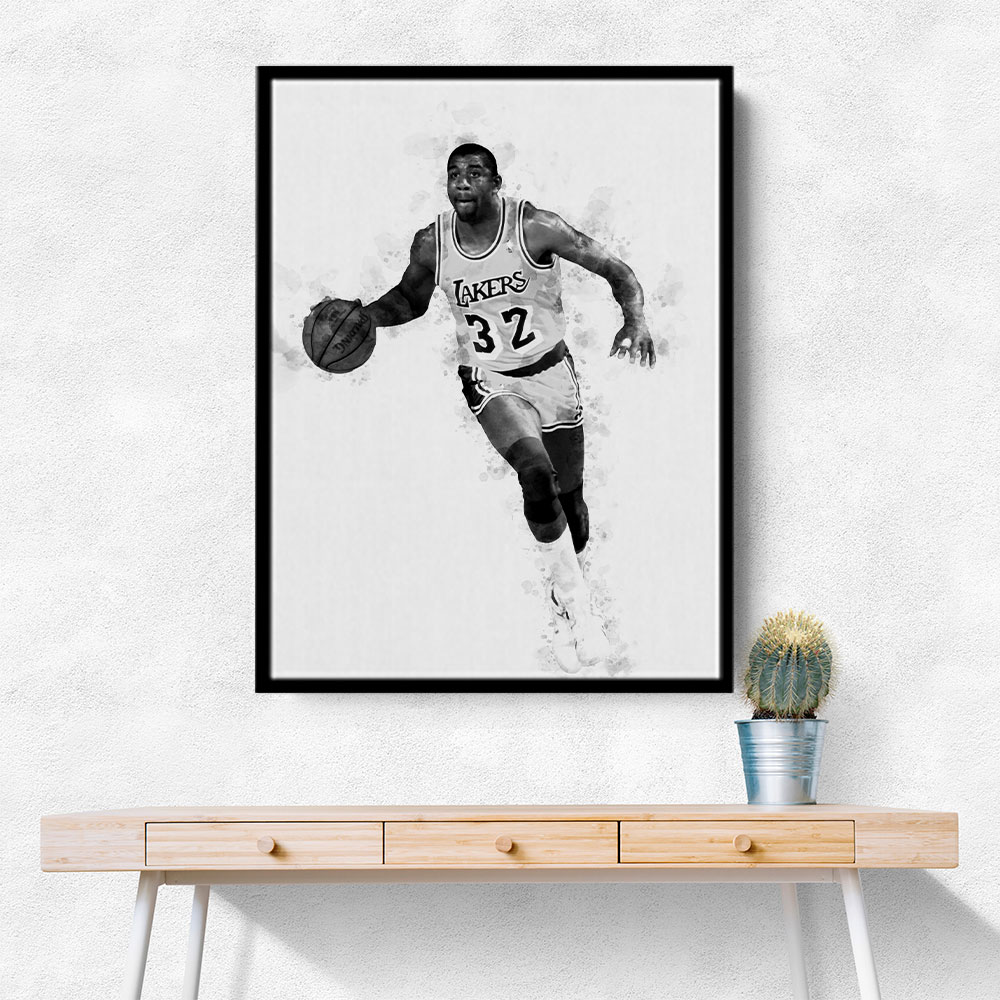 Magic Johnson Mono Abstract