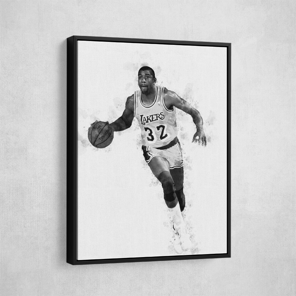 Magic Johnson Mono Abstract