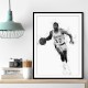 Magic Johnson Mono Abstract