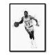 Magic Johnson Mono Abstract