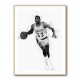 Magic Johnson Mono Abstract