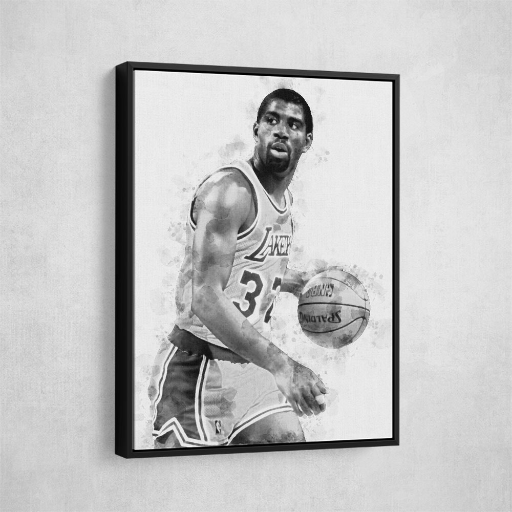 Magic Johnson Mono Abstract