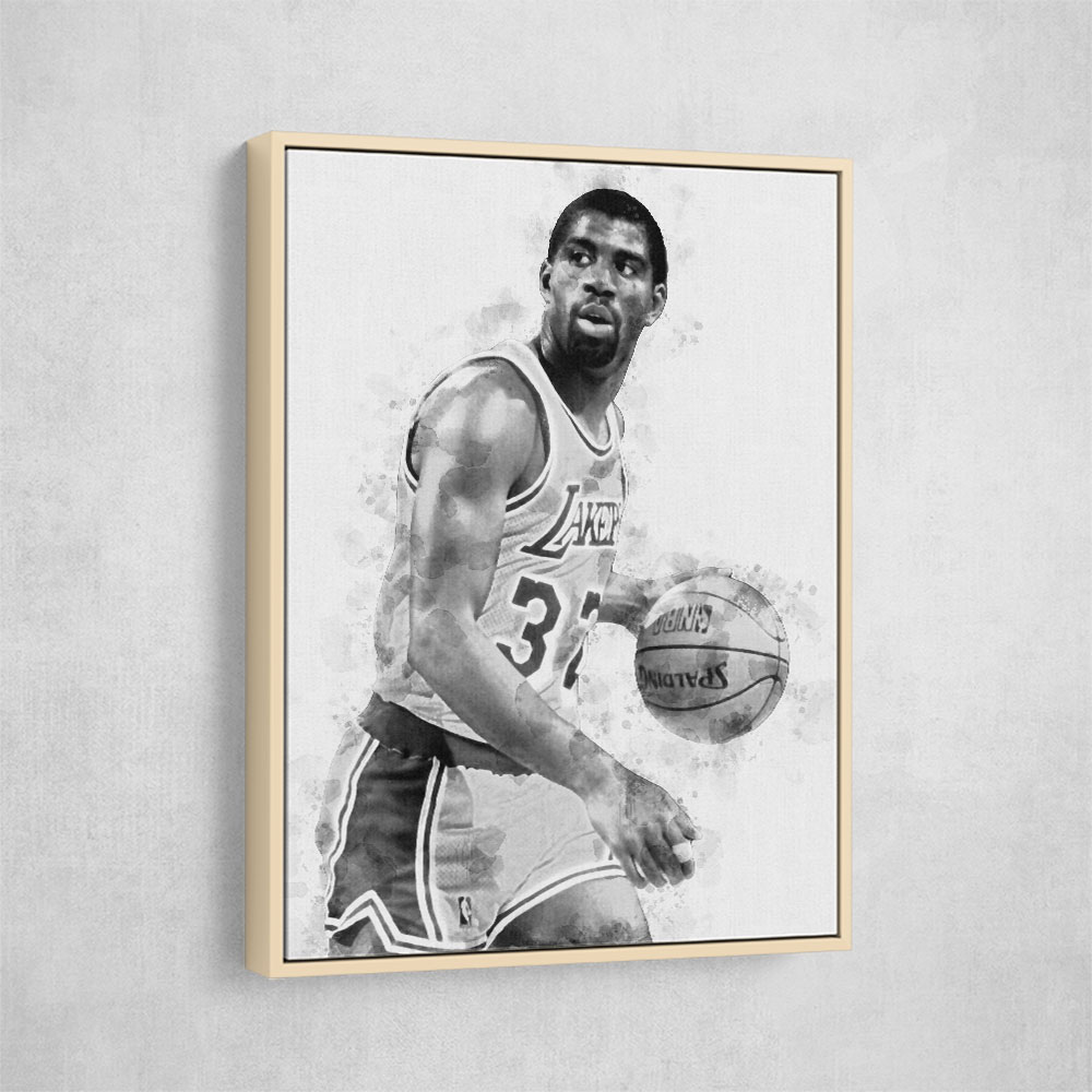 Magic Johnson Mono Abstract