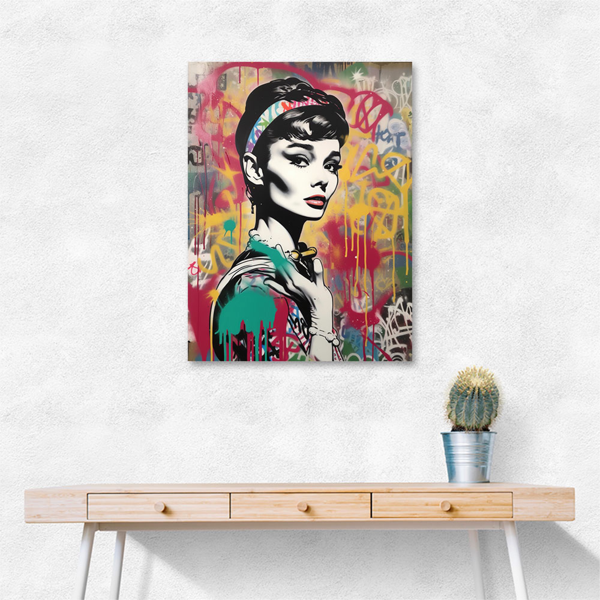 Audrey Hepburn Graffiti 1 Wall Art