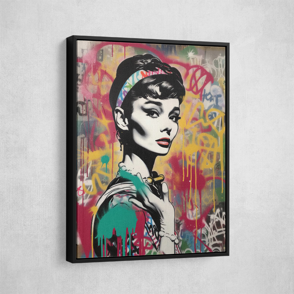 Hepburn Audrey Wall Graffiti Art 1