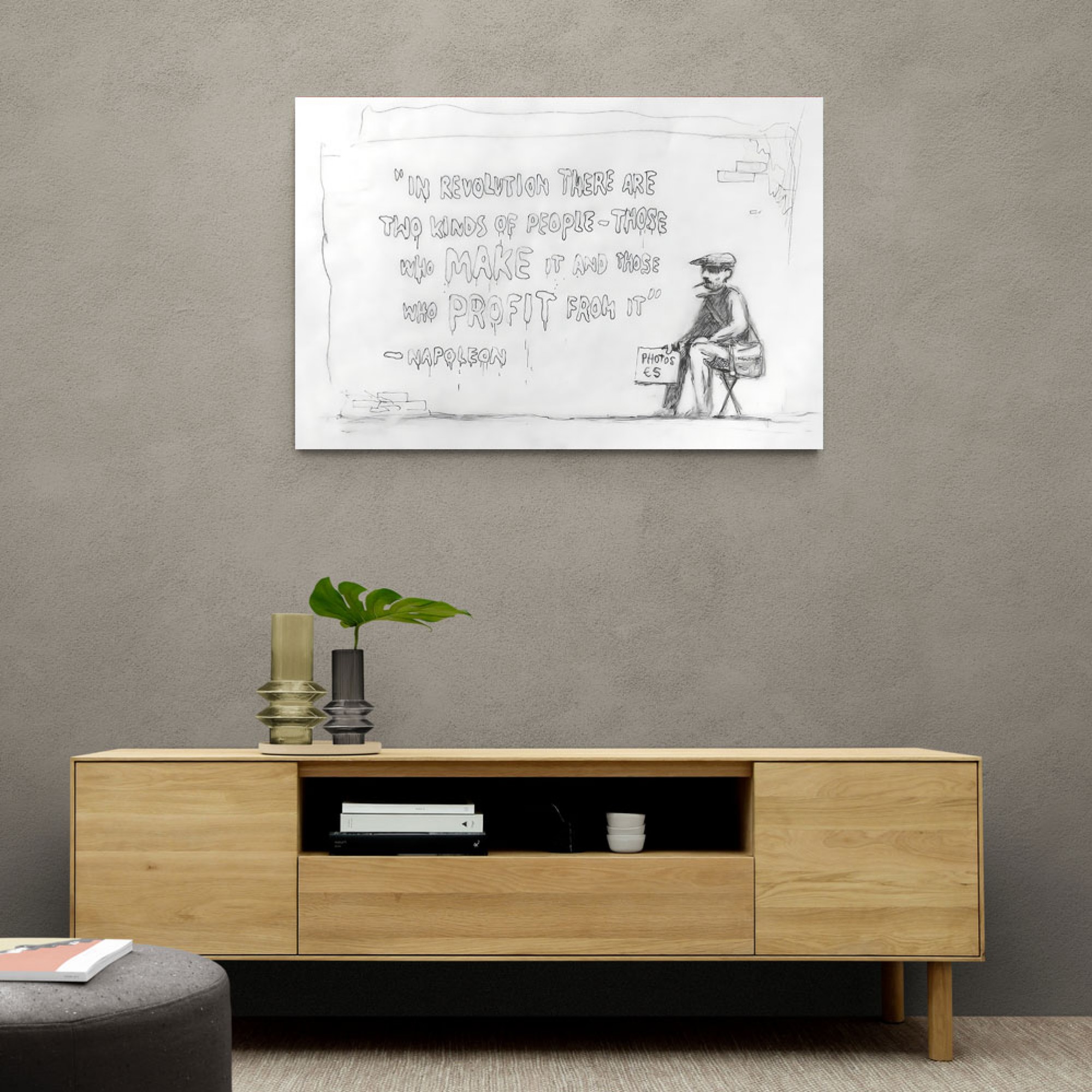 Revolution Cartoon Banksy Wall Art