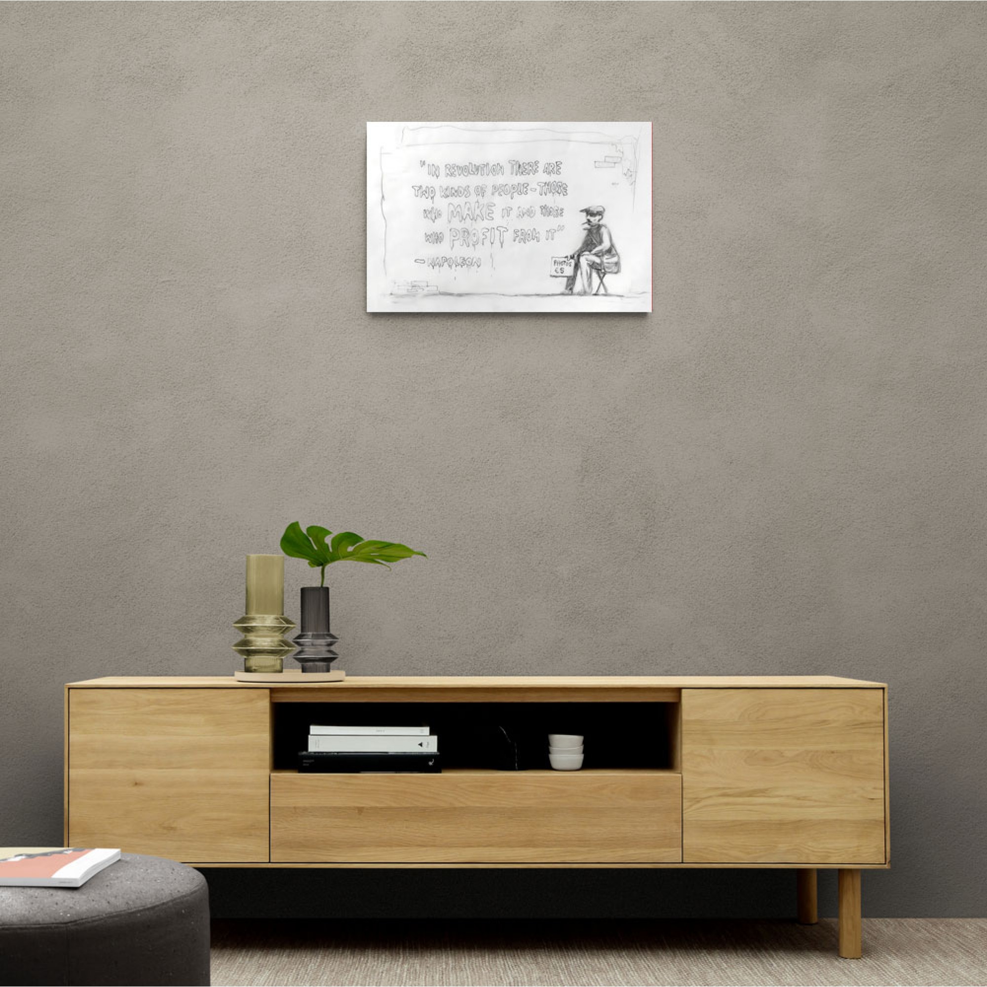 Revolution Cartoon Banksy Wall Art