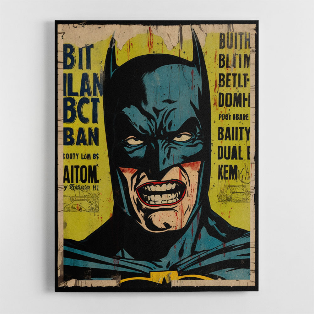 Batman Grunge Pop Wall Art