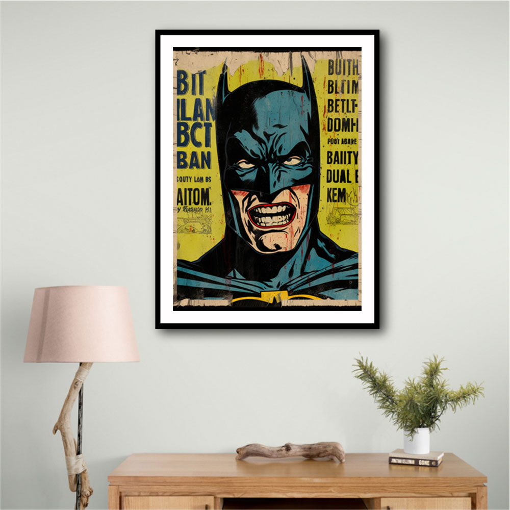 Batman Grunge Pop Wall Art