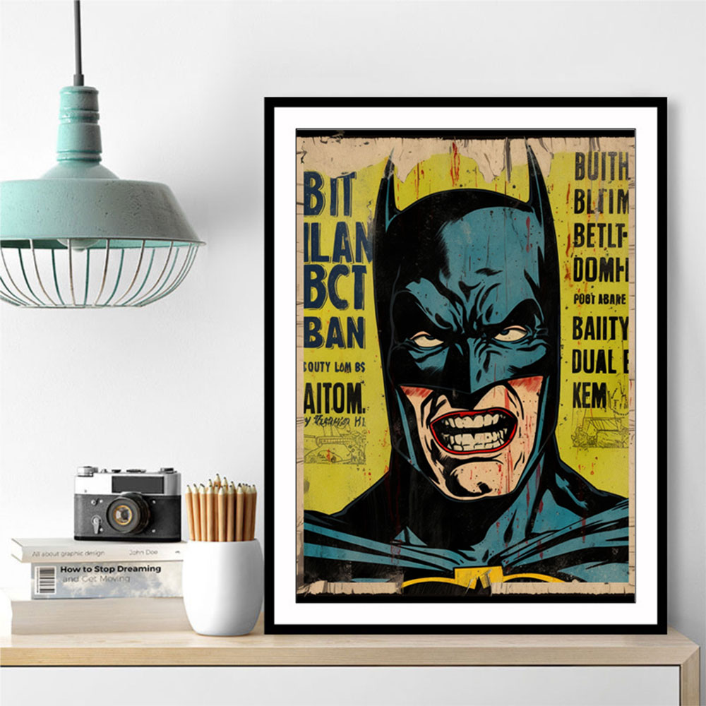 Batman Grunge Pop Wall Art