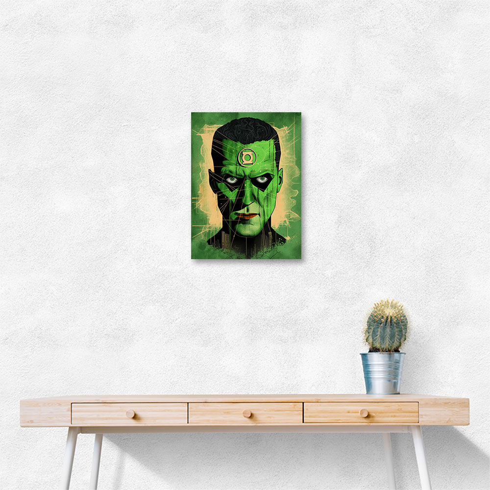 Green Lantern Grunge Pop 1 Wall Art