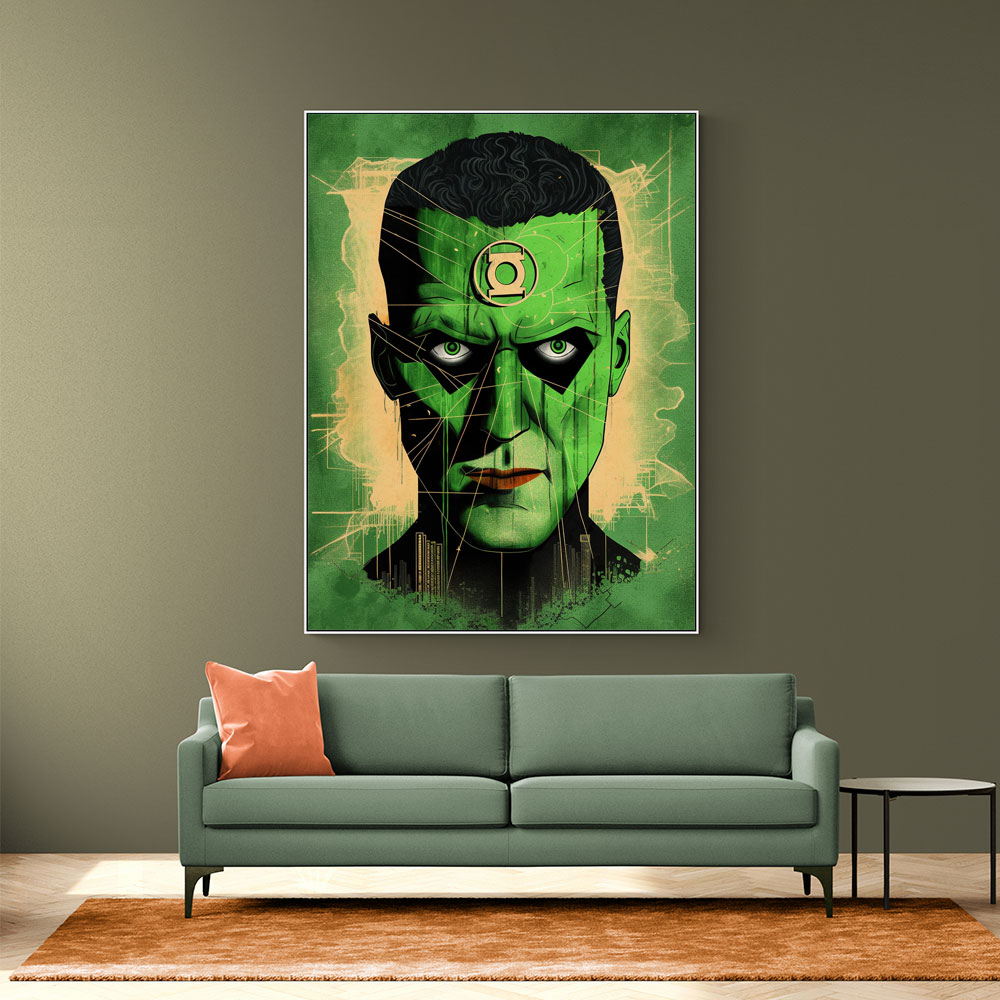 Green Lantern Grunge Pop 1 Wall Art