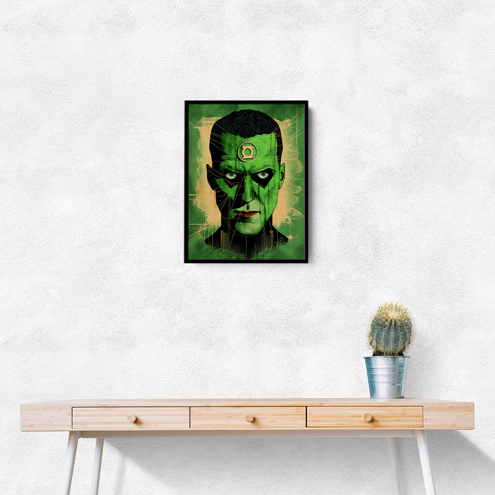 Green Lantern Grunge Pop 1 Wall Art