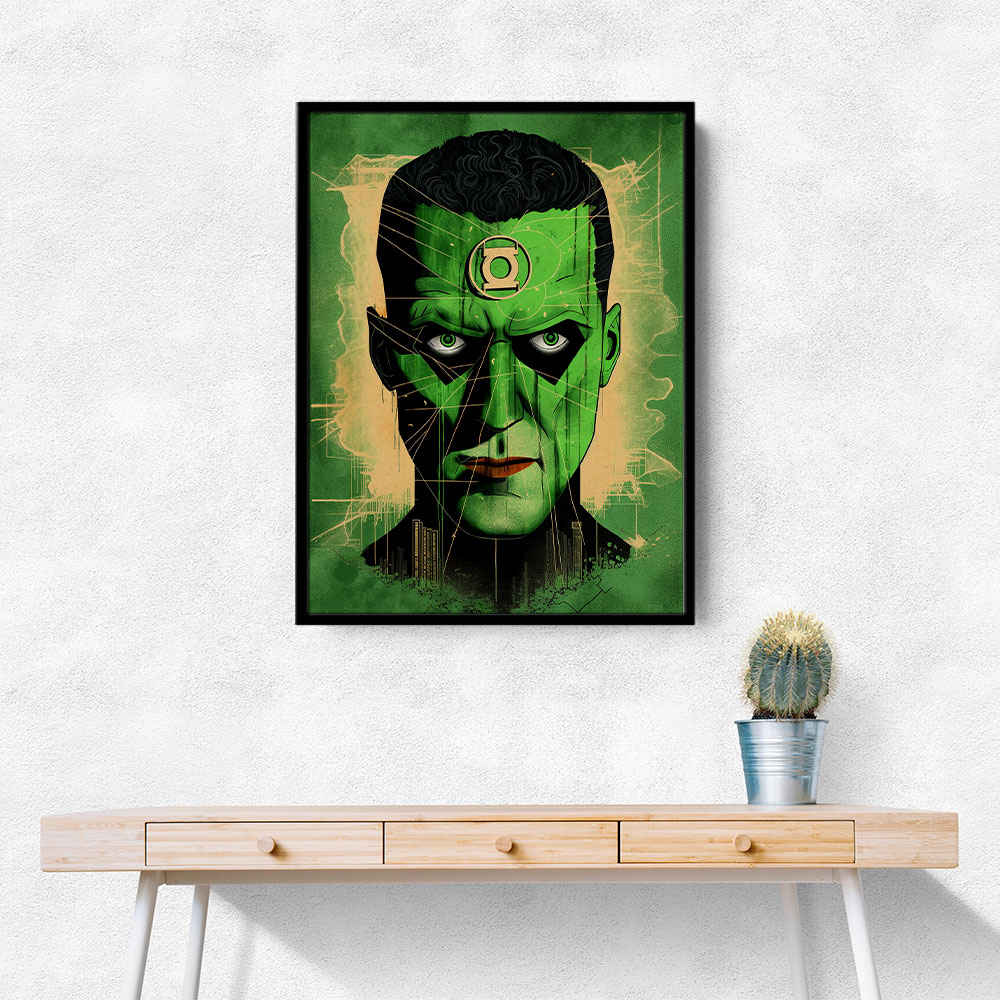 Green Lantern Grunge Pop 1 Wall Art