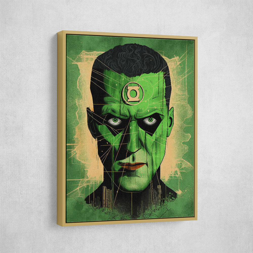 Green Lantern Grunge Pop 1 Wall Art