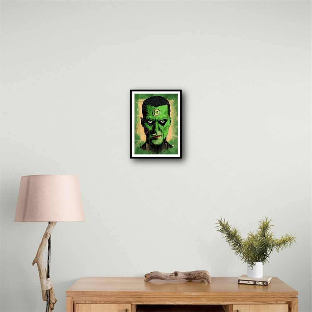 Green Lantern Grunge Pop 1 Wall Art