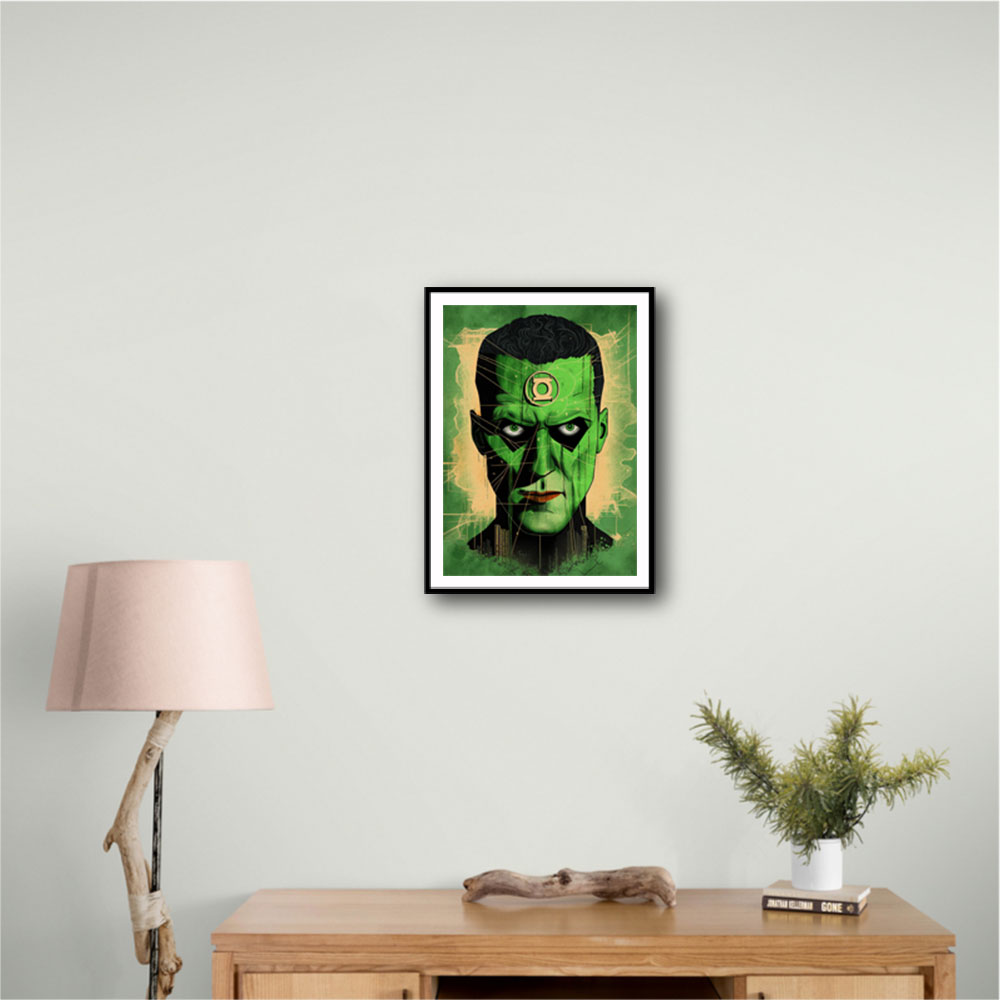 Green Lantern Grunge Pop 1 Wall Art