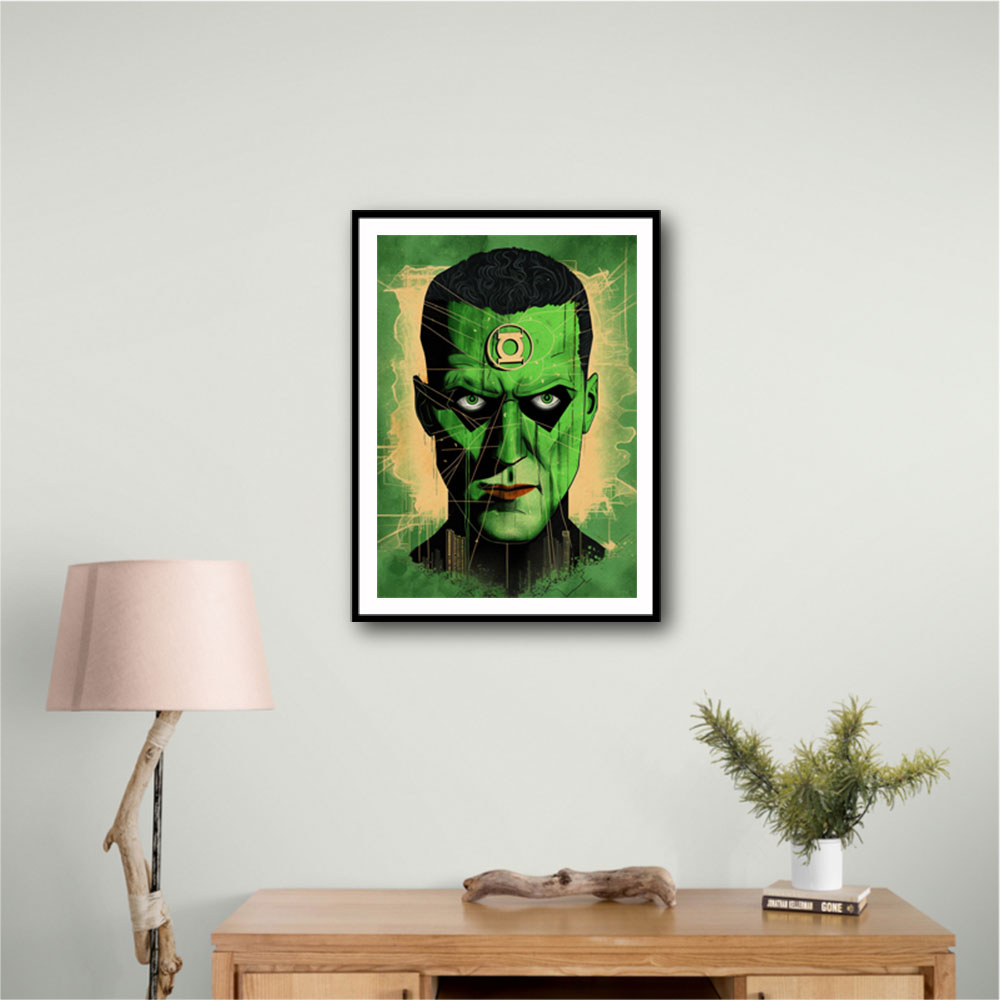 Green Lantern Grunge Pop 1 Wall Art