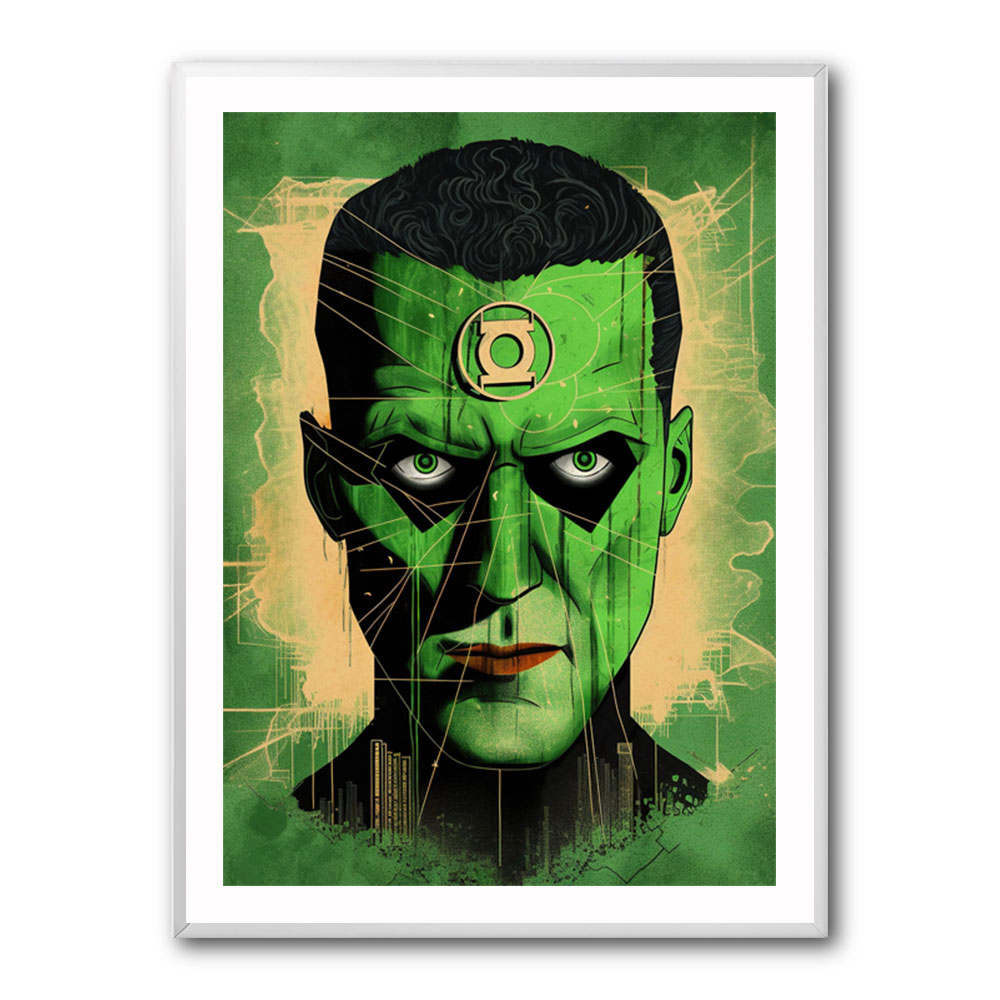 Green Lantern Grunge Pop 1 Wall Art