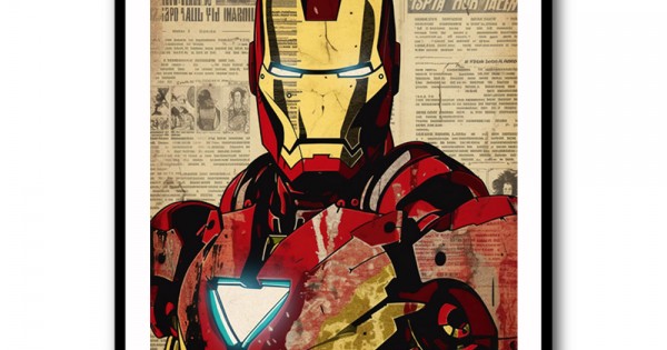 Ironman Grunge Pop Wall Art