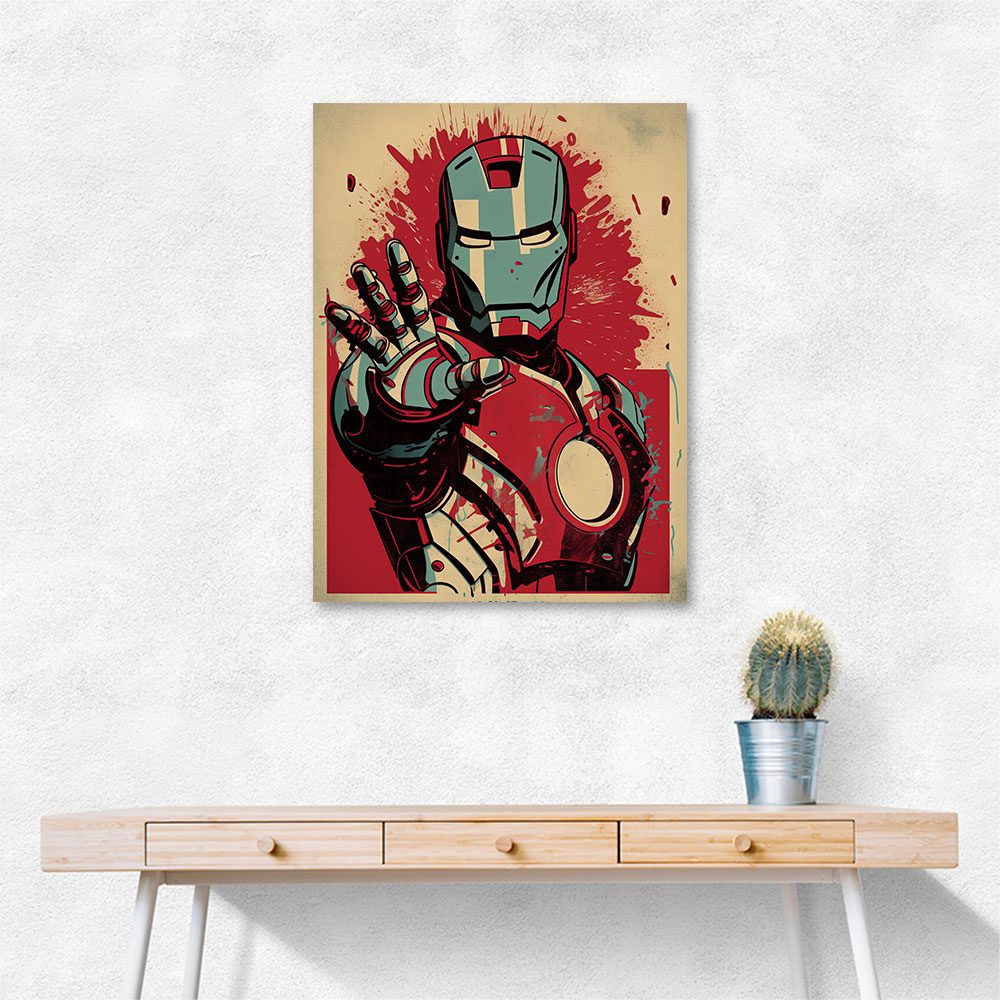 Ironman Grunge Pop 2 Wall Art