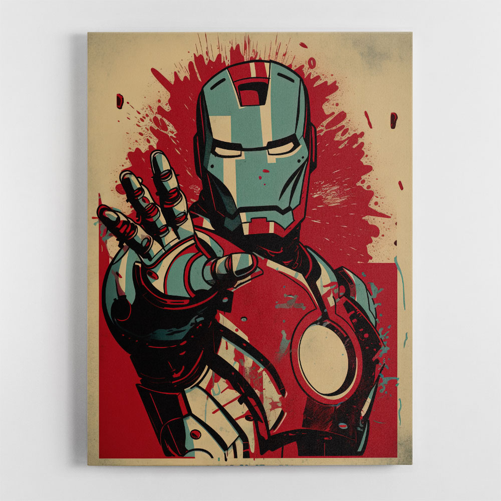 Ironman Grunge Pop 2 Wall Art