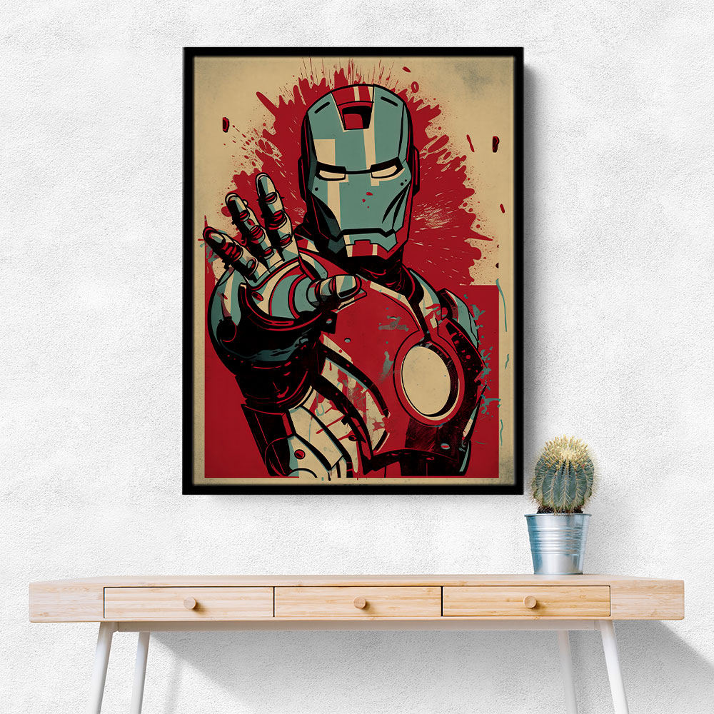 Ironman Grunge Pop 2 Wall Art