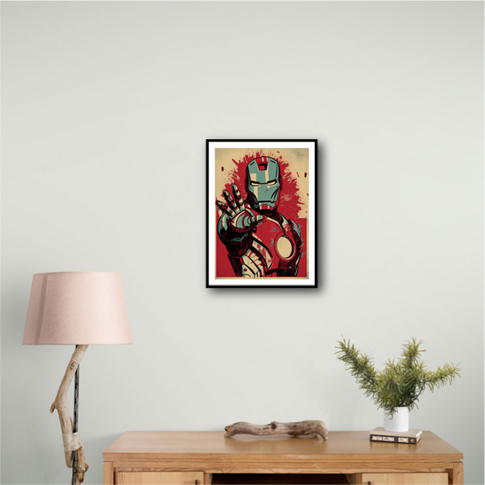 Ironman Grunge Pop 2 Wall Art