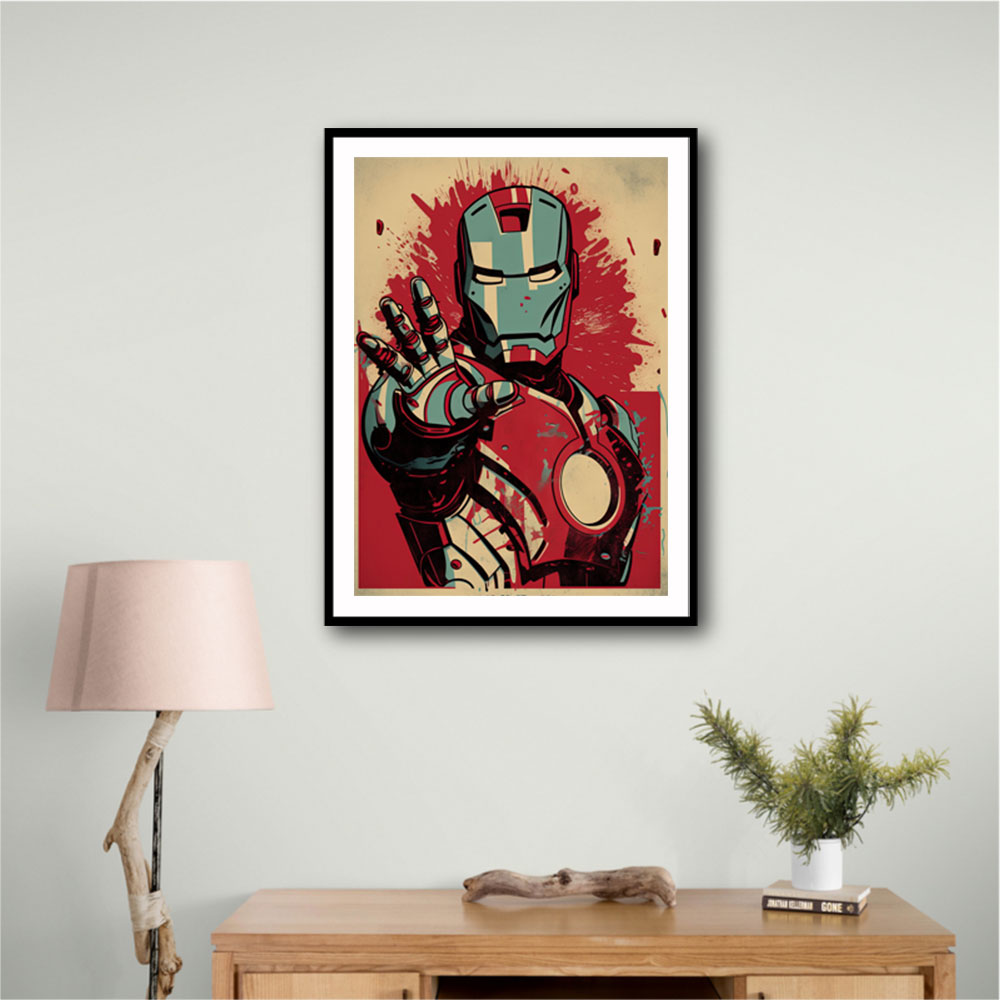 Ironman Grunge Pop 2 Wall Art