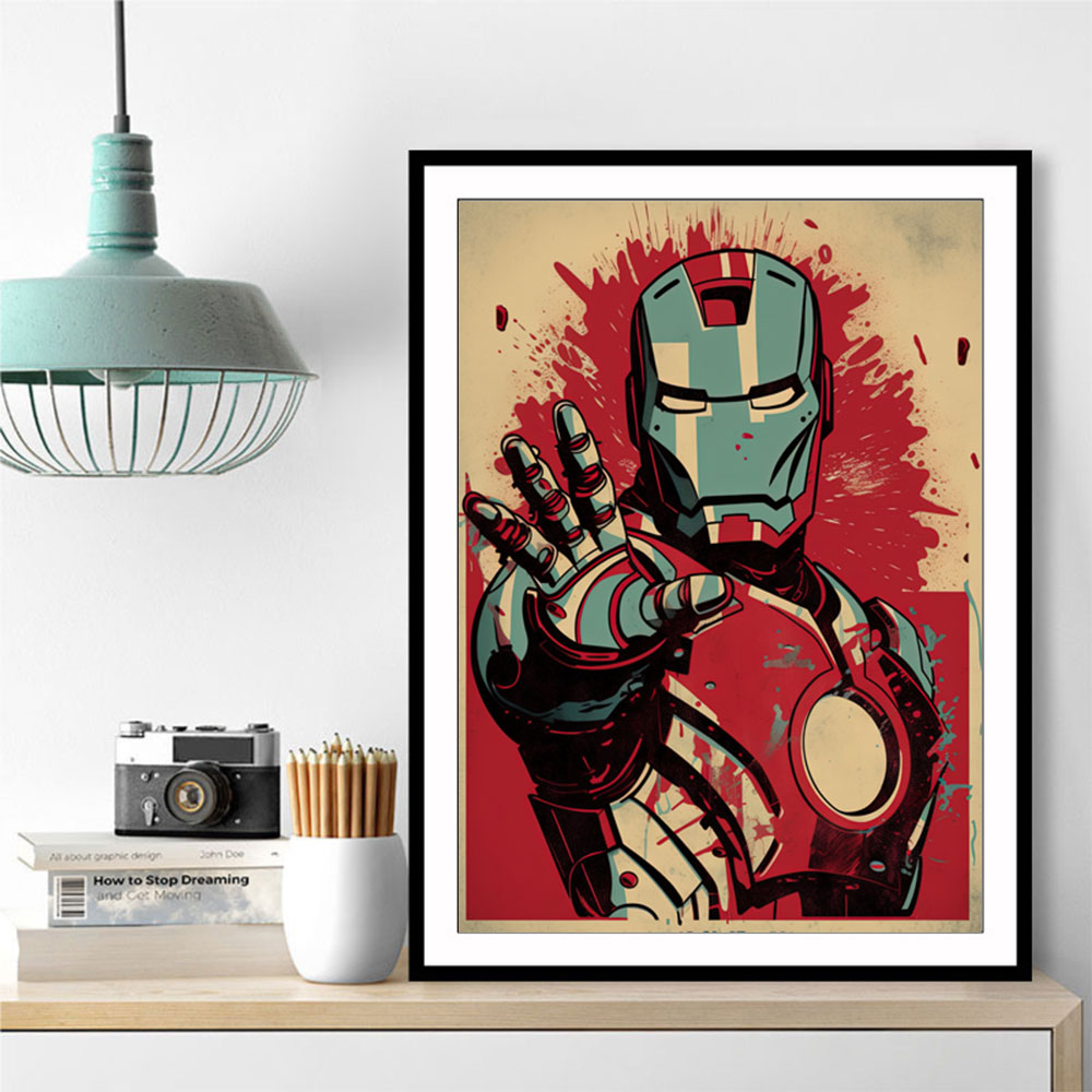 Ironman Grunge Pop 2 Wall Art