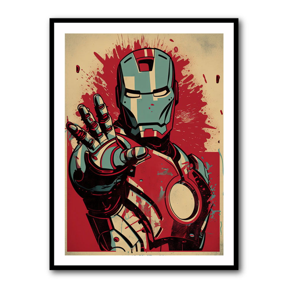 Ironman Grunge Pop 2 Wall Art