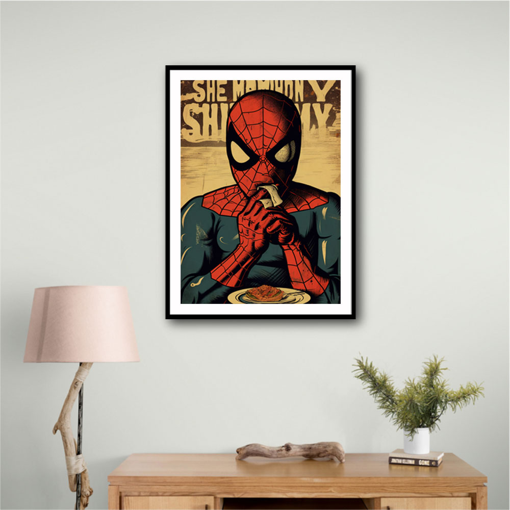 Spiderman Grunge Pop 1 Wall Art