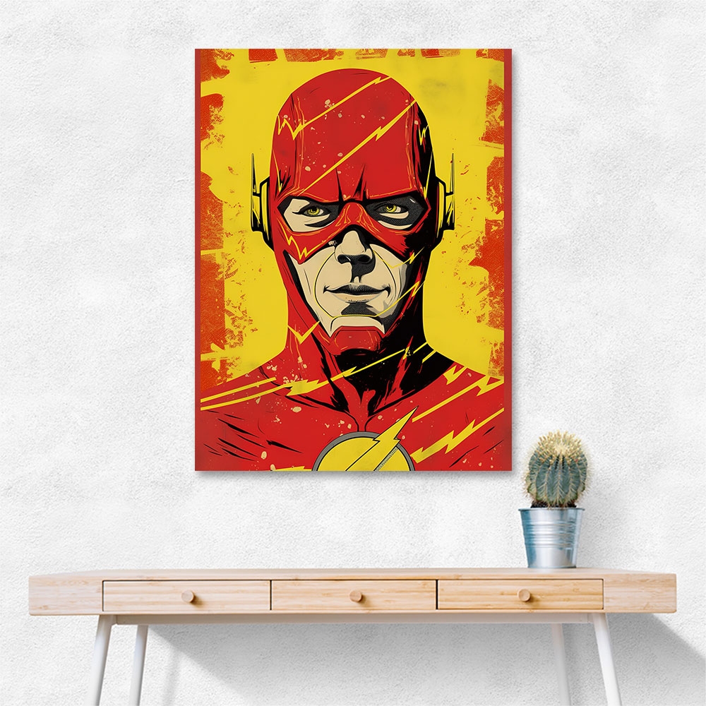 The Flash Grunge Pop Wall Art