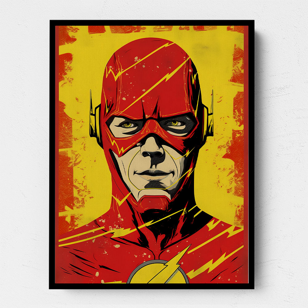 The Flash Grunge Pop Wall Art