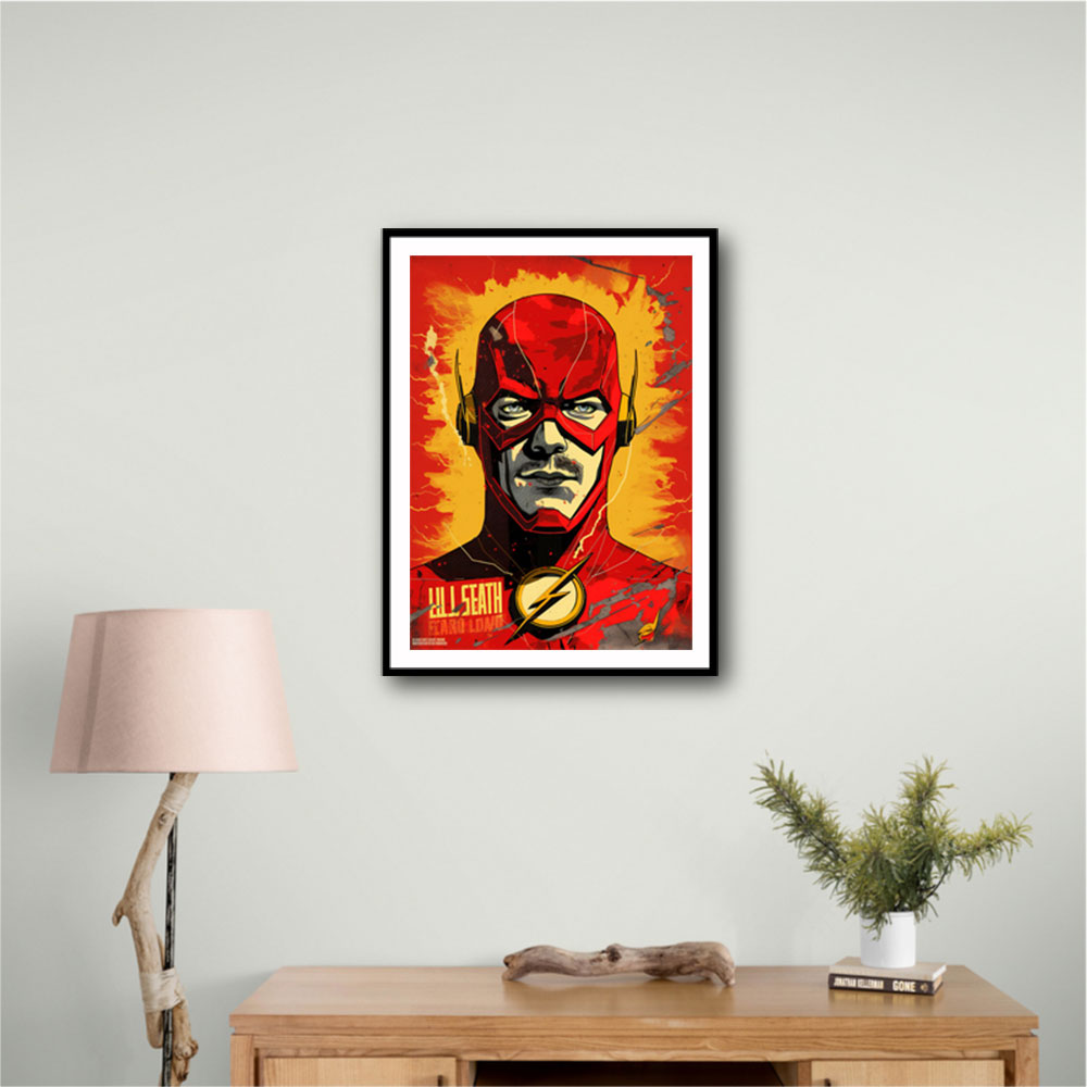 The Flash Grunge Pop Wall Art