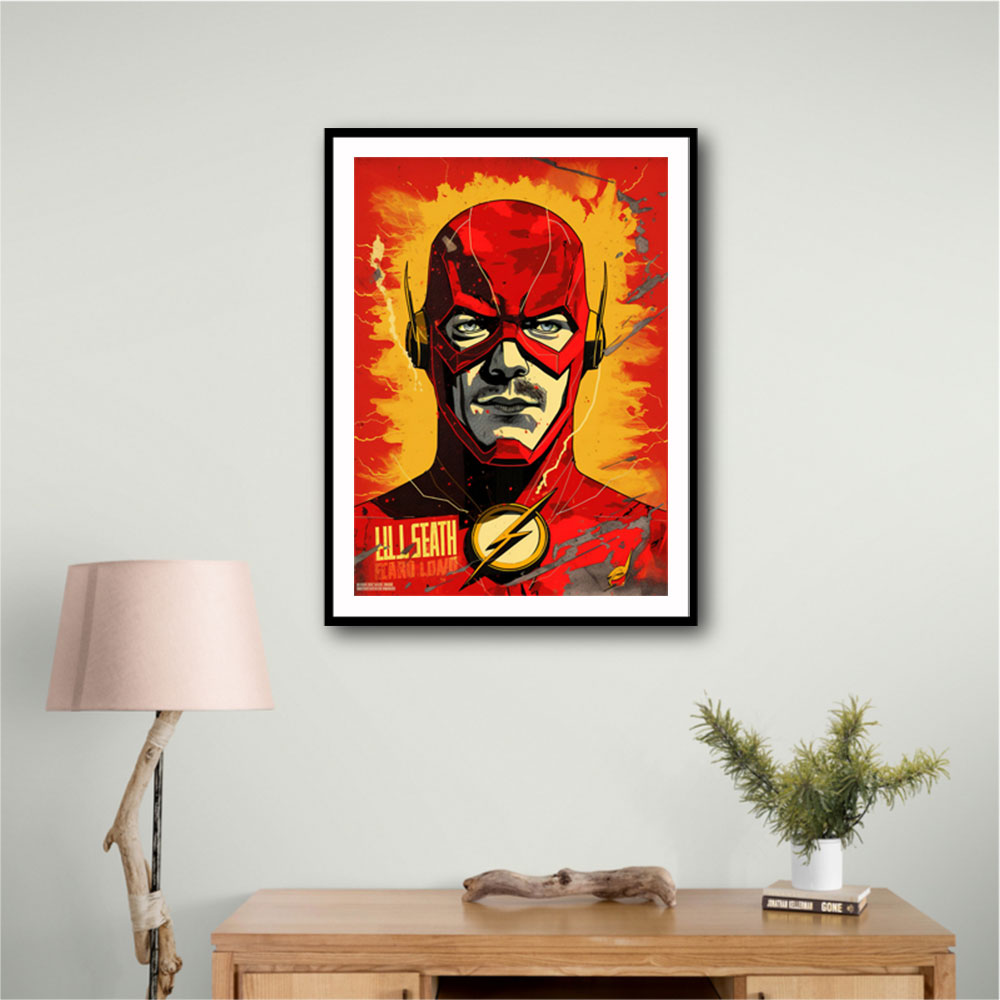 The Flash Grunge Pop Wall Art