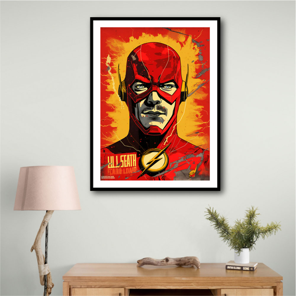 The Flash Grunge Pop Wall Art