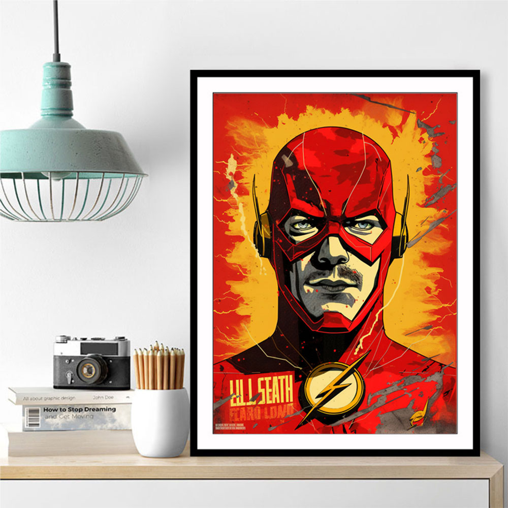 The Flash Grunge Pop Wall Art